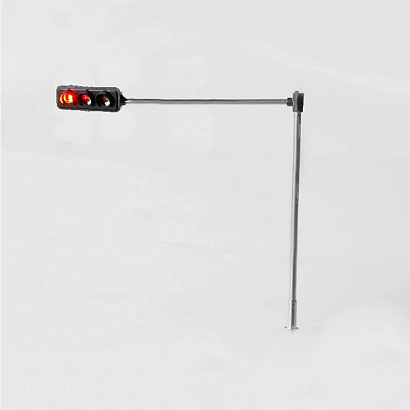 Светофор одинарный г-образной формы для макетов и железных дорого Horizontal Traffic Enforcer