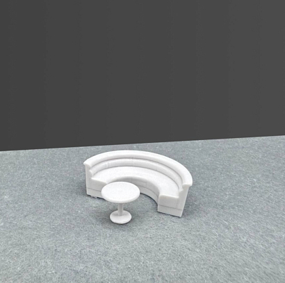 Комплект диван+столик для макета  ZAKRÜGLA