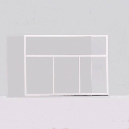 Широкое окно с верхним стеклопоясом  для макета Överkant Vyfönster